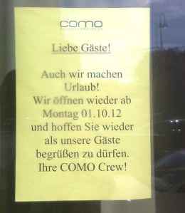 Kommunikation einer Pleite